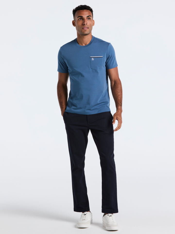 Jersey Earl Tape Tipped Pocket Tee (Copen Blue) 