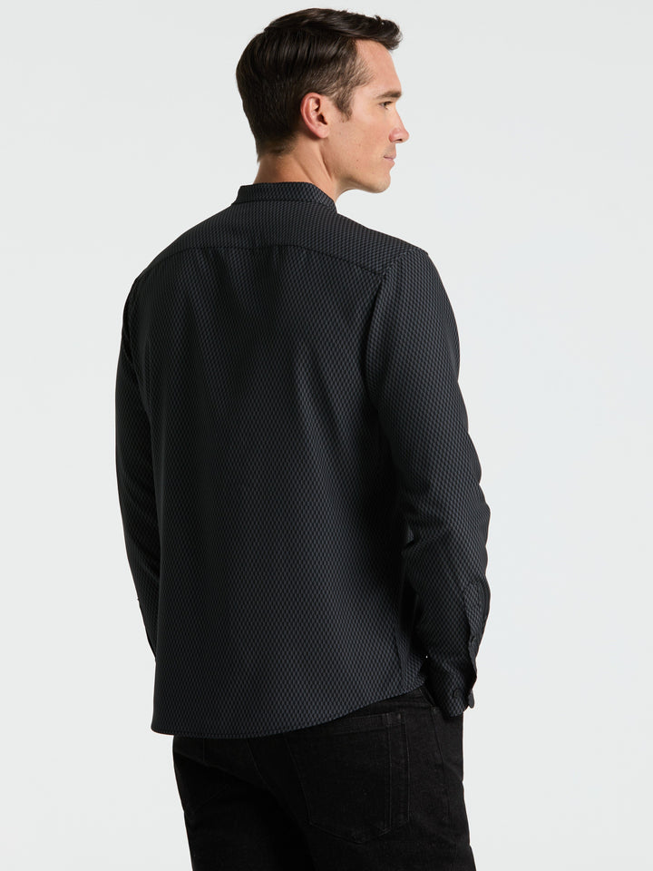 Hex Geo Print Shirt (Black) 