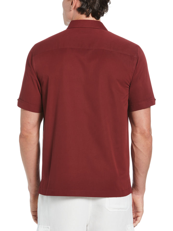 Two-Pocket Double Pintuck Shirt (Cabernet) 