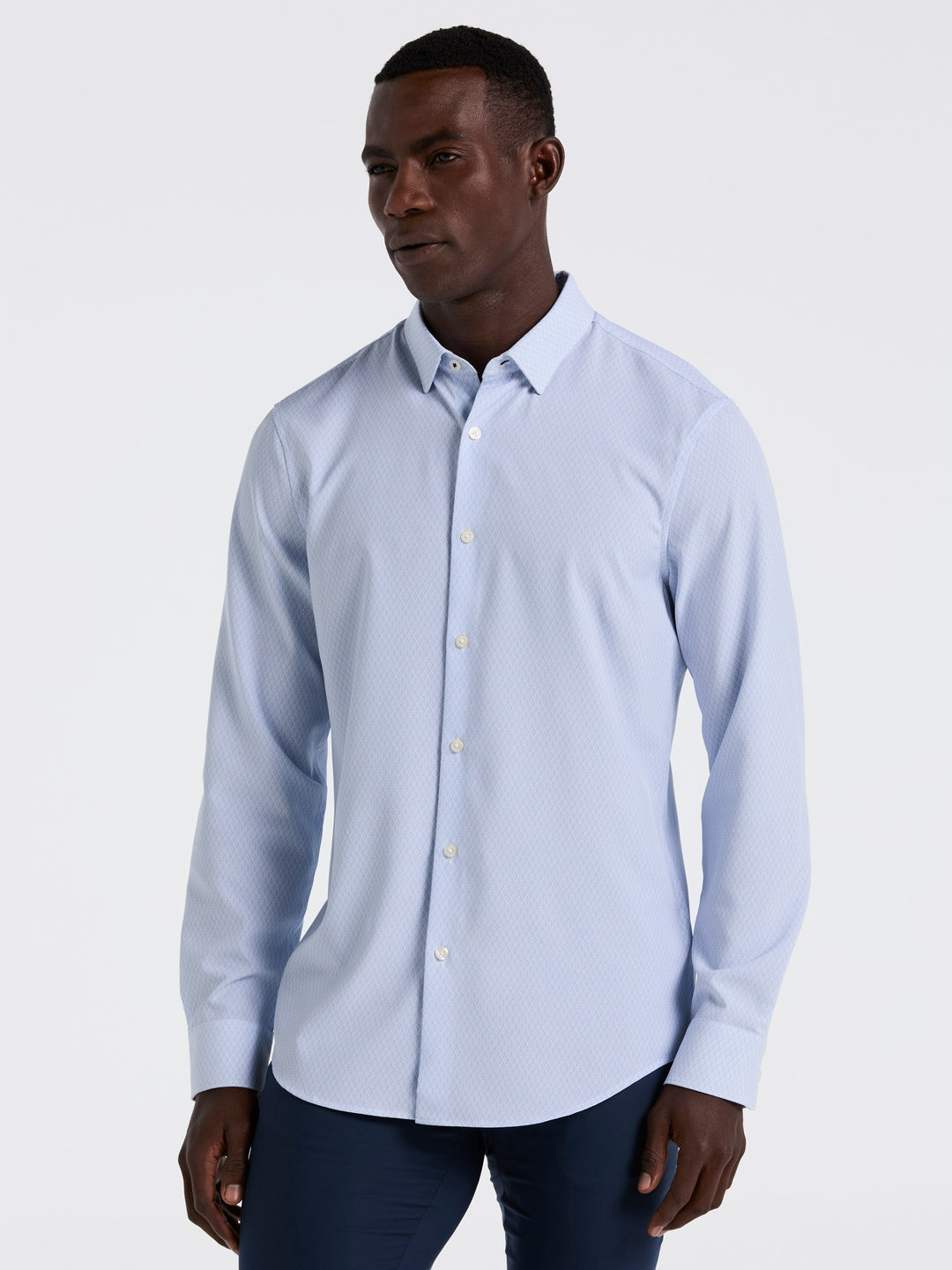 Slim Fit Diamond Geo Print Shirt (Kentucky Blue) 