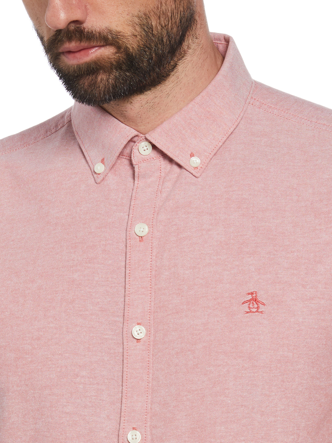 Short Sleeve Oxford Shirt (Mineral Red) 