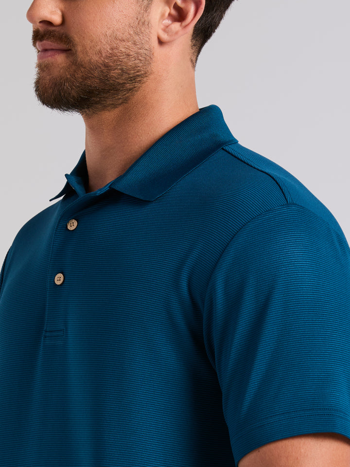 Wicking Ottoman Golf Polo Shirt (Sailor Blue) 