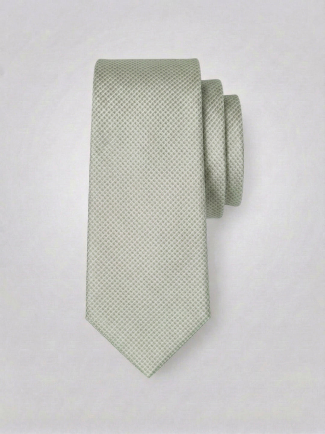 Solid Plain weave Micro Slim Tie (Green) 