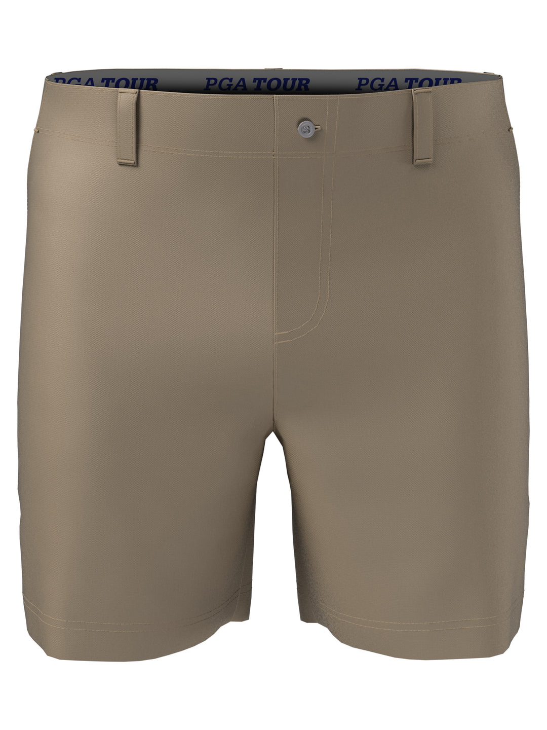 7” Flat Front Golf Short with Active Waistband (Chinchilla) 
