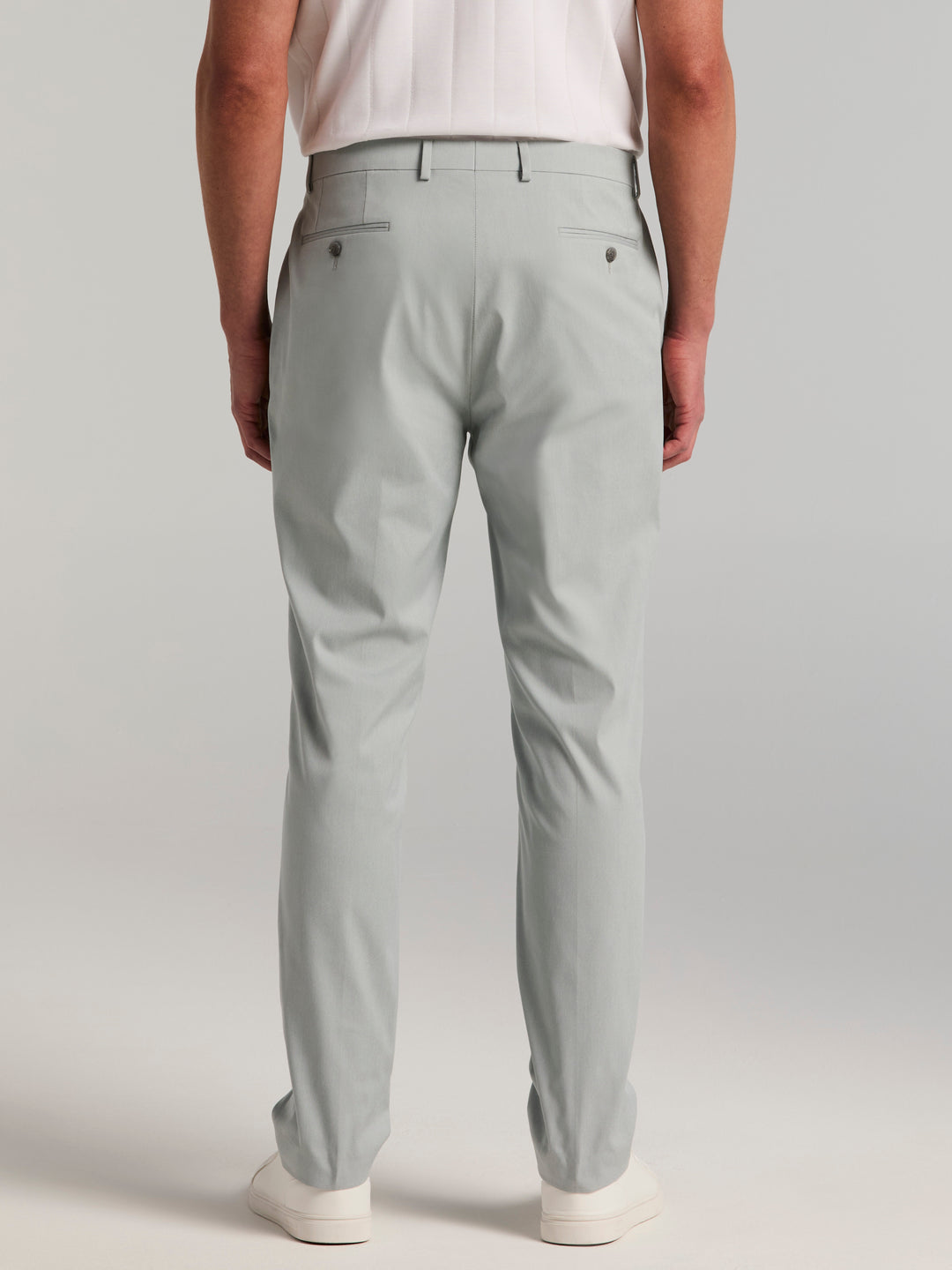 Slim Fit Stretch Flat Front Dress Pant (Light Green) 