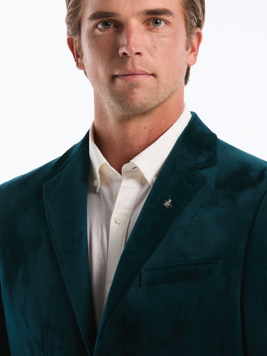 Slim Velvet Dinner Suit Jacket (Reflecting Pond) 