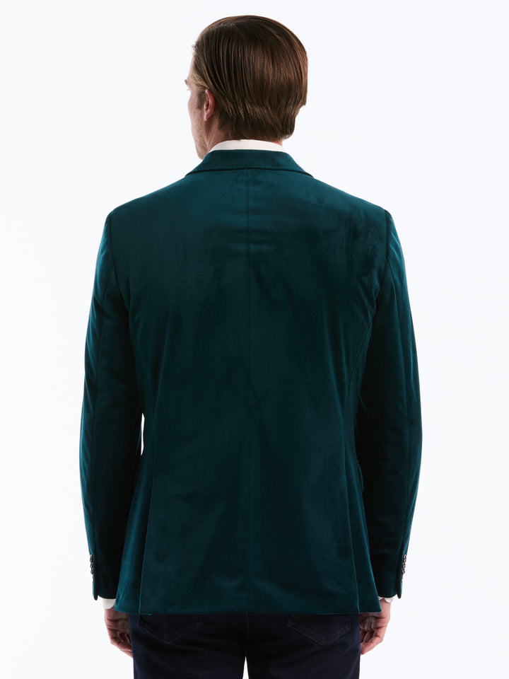 Slim Velvet Dinner Suit Jacket (Reflecting Pond) 