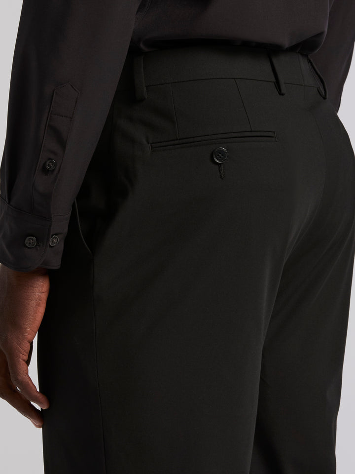 Slim Fit Gabardine Suit Pant (Black) 
