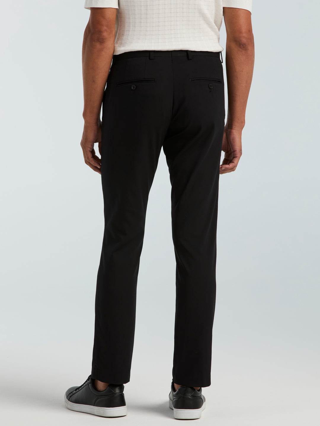 Slim Fit Water Resistant Tech Suit Pant (Black) 