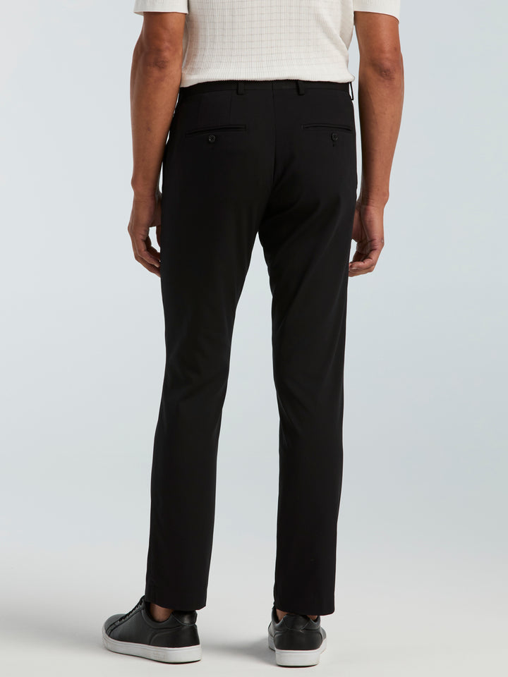 Slim Fit Water Resistant Tech Suit Pant (Black) 
