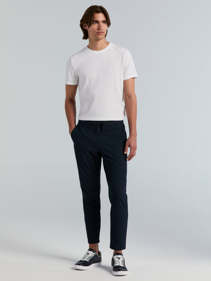 Slim Tapered Tricot Drawstring Pants (Dark Sapphire) 