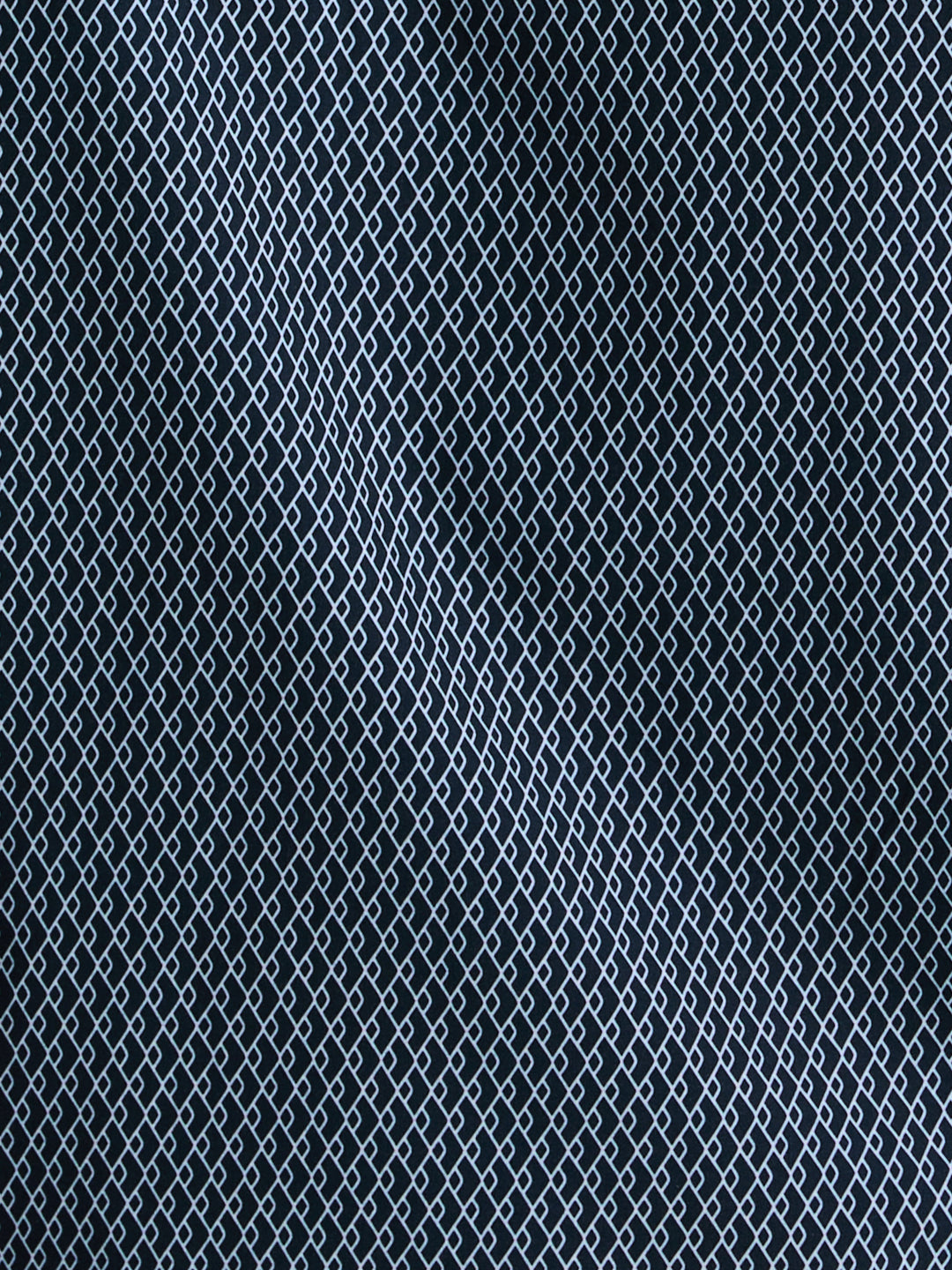 Slim Fit Diamond Geo Print Shirt (Dark Sapphire)
