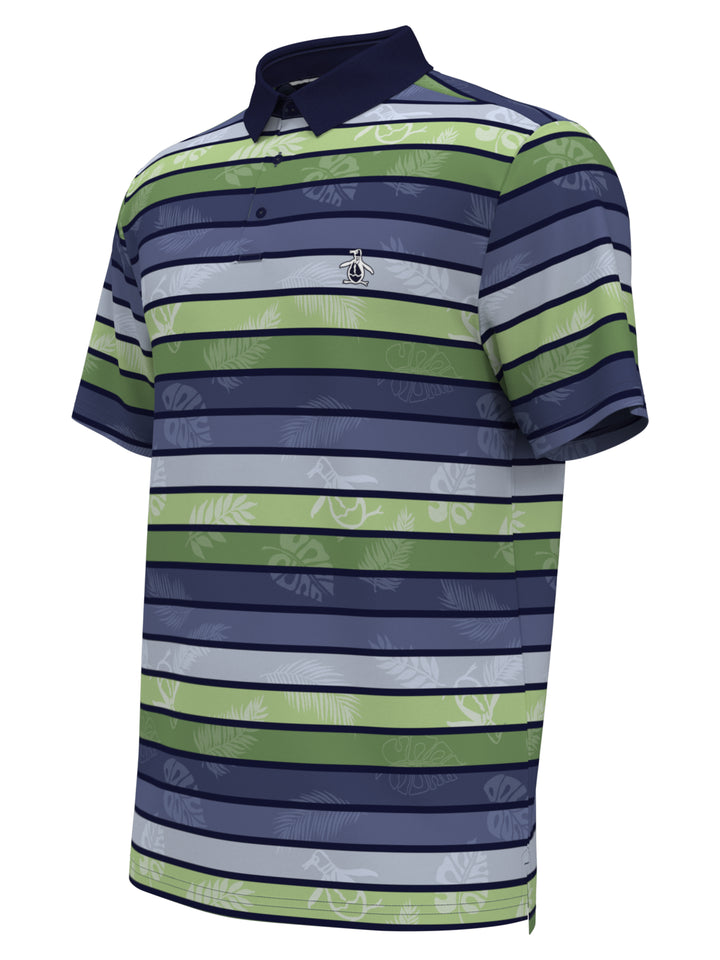 Original Resort Stripe Print Golf Polo (Astral Night) 