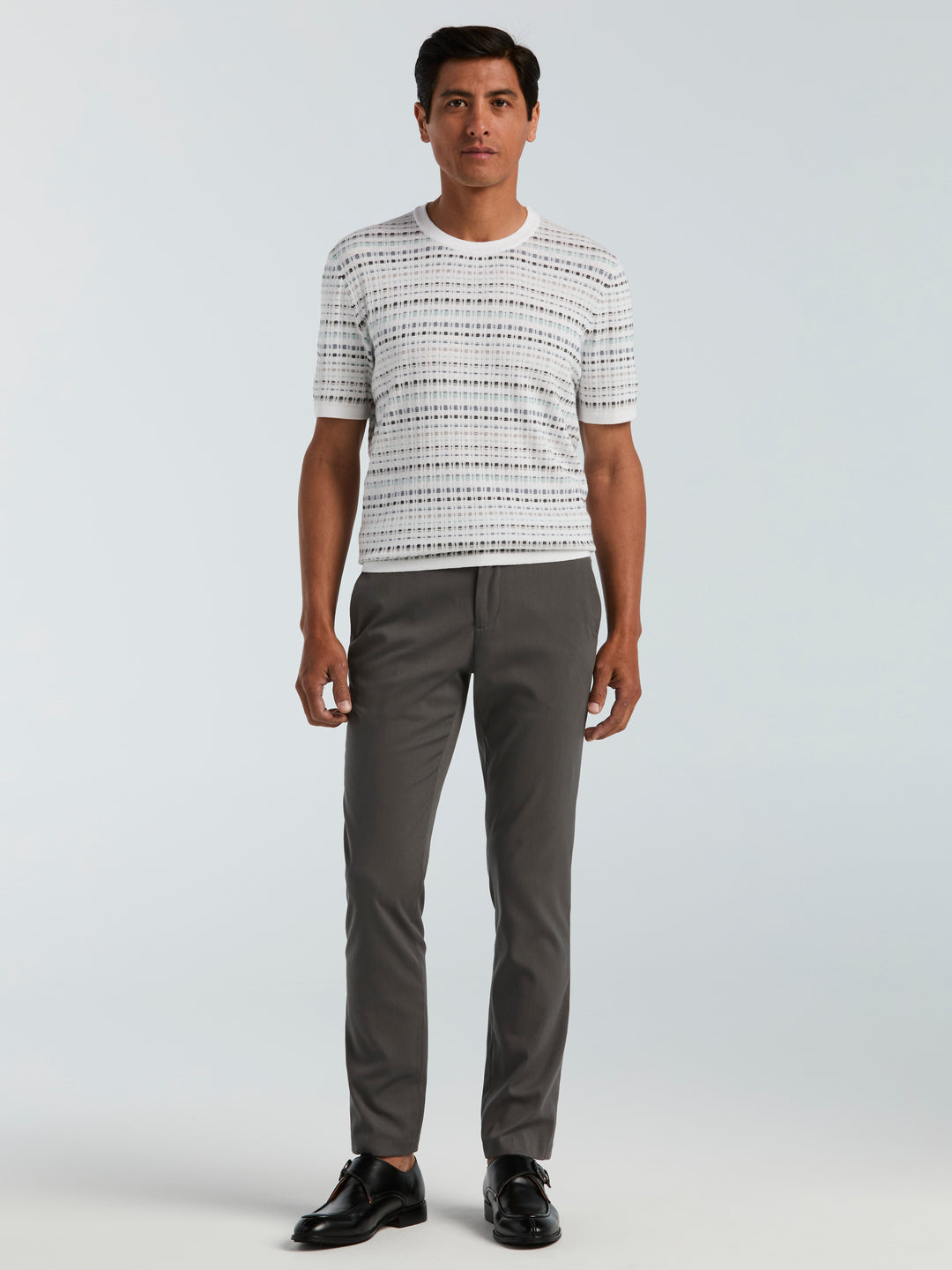 Slim Fit Water Resistant Tech Suit Pant (Smoked Pearl) 