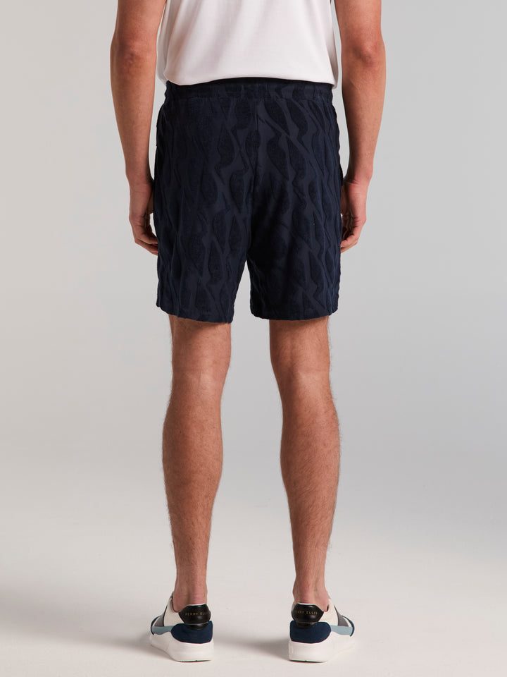 Towel Terry Jacquard Knit Short (Dark Sapphire) 