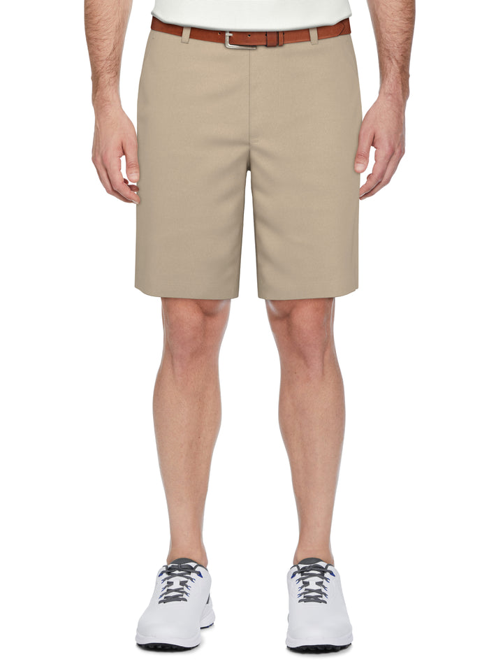 Big and Tall Flat Front With Active Waistband Golf Shorts (Chinchilla) 