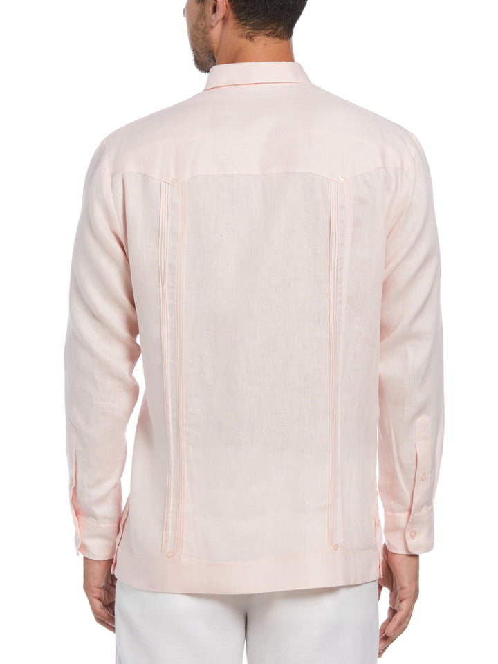 Linen Guayabera Shirt (Pink Dogwood) 