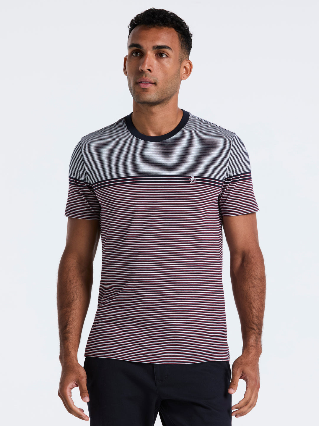 Engineered Stripe Jersey Tee (Dark Sapphire) 