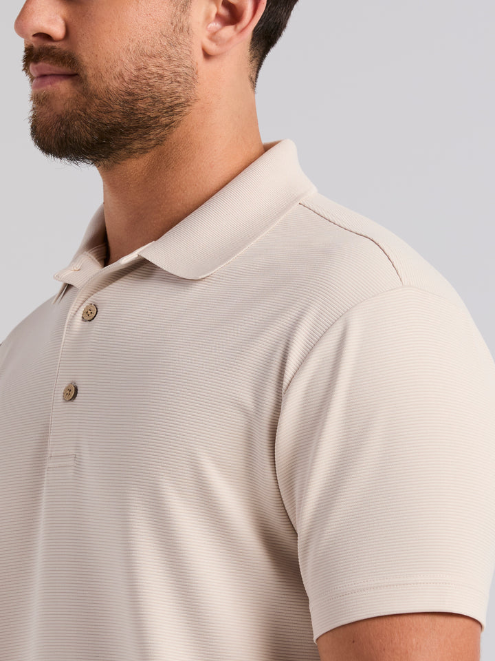 Wicking Ottoman Golf Polo Shirt (Moonbeam) 