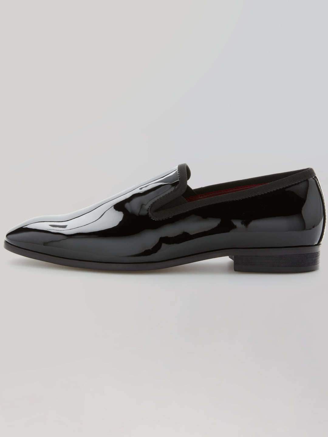 Patent Leather Slip-On Shoes (Black) 
