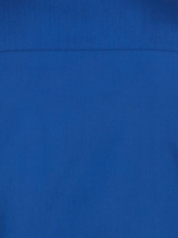 Big & Tall Poplin Guayabera Shirt (True Blue) 
