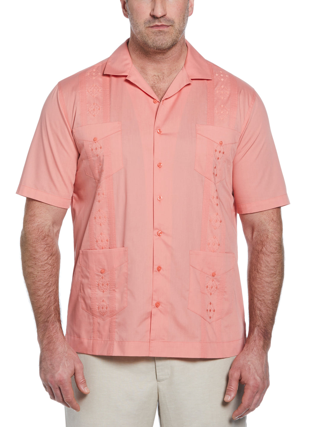 Big & Tall Poplin Guayabera Shirt (Lantana) 