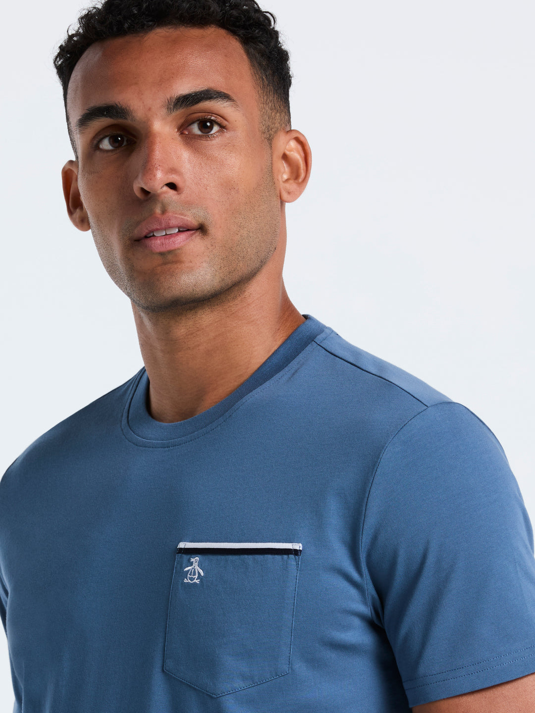 Jersey Earl Tape Tipped Pocket Tee (Copen Blue) 