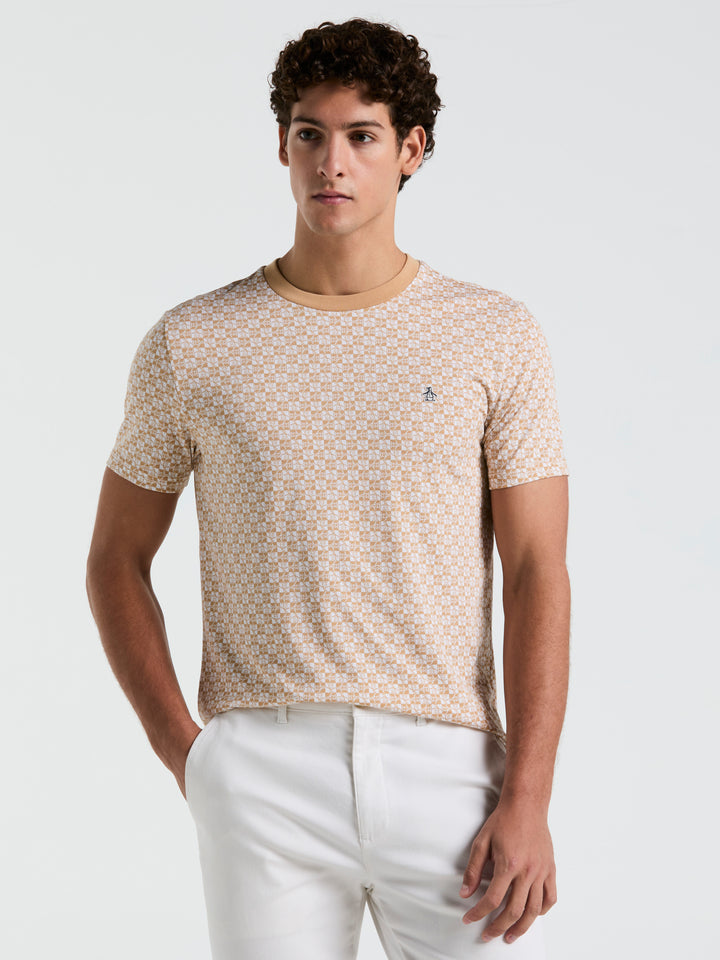 Pete Check Tee (Travertine) 