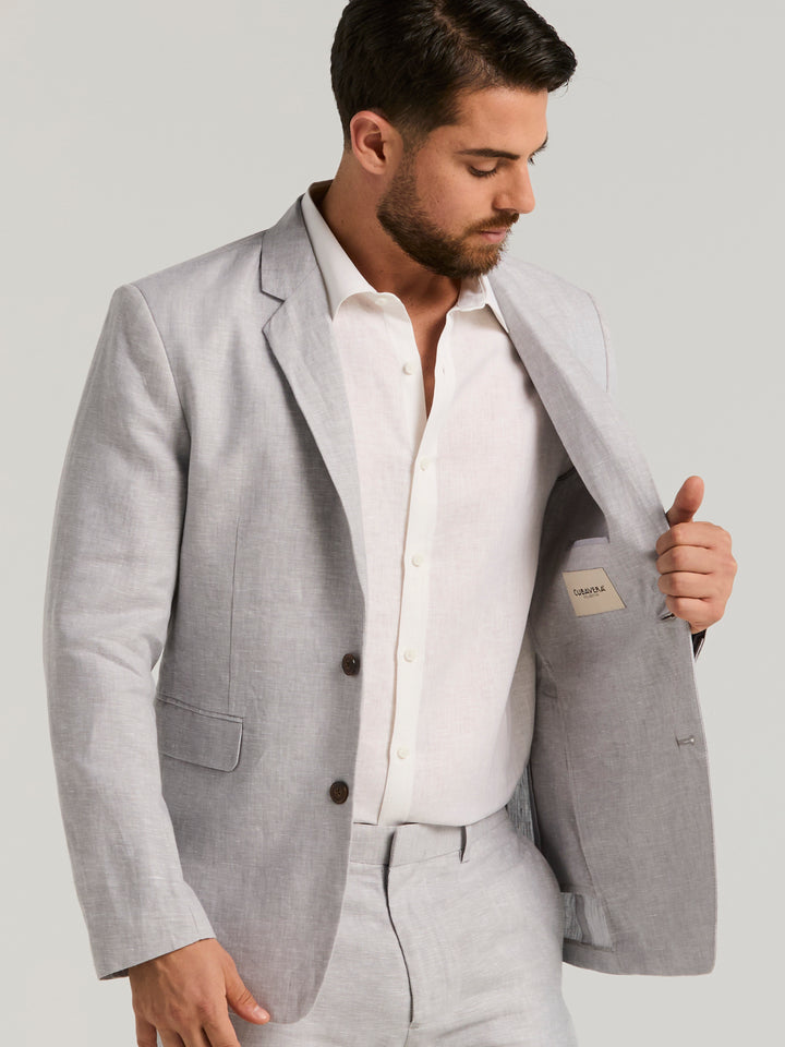 Delave Linen Sport Coat (Sleet) 