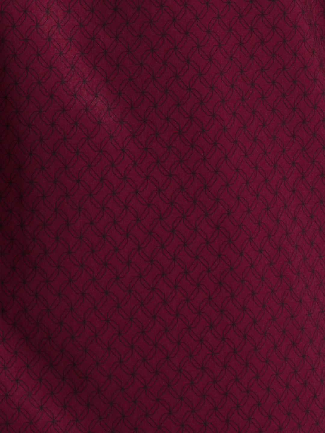 Slim Fit Geo Print Short Sleeve Shirt (Zinfandel) 