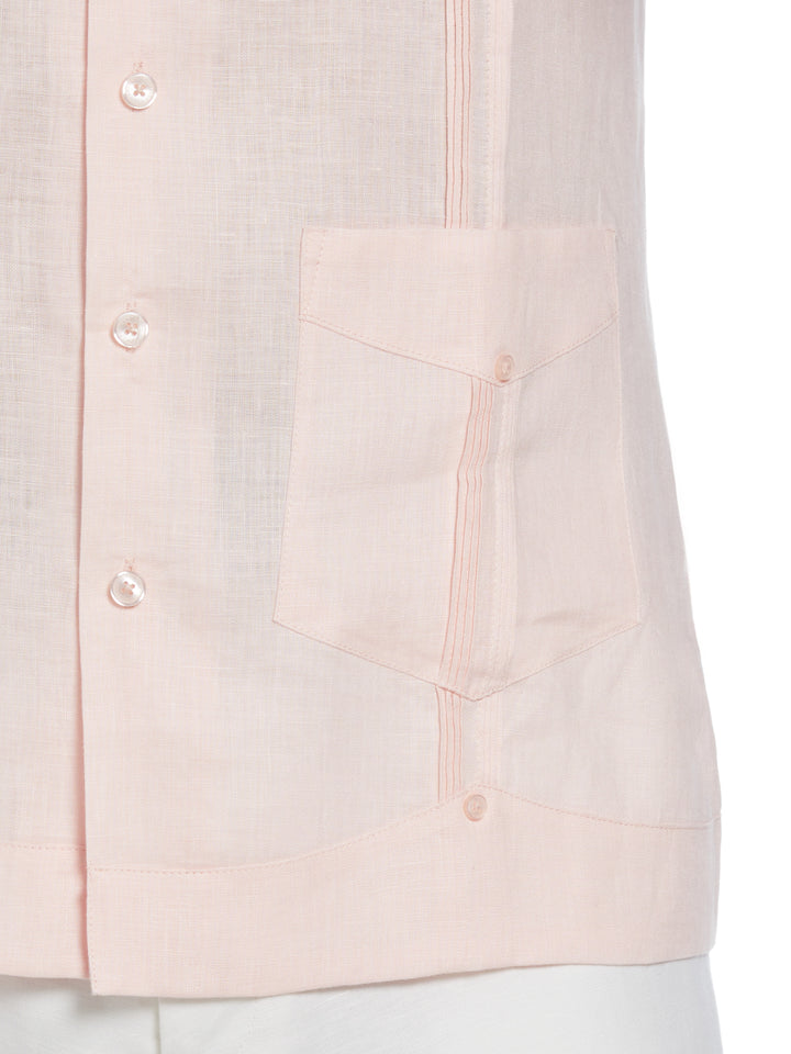 Linen Guayabera Shirt (Pink Dogwood) 