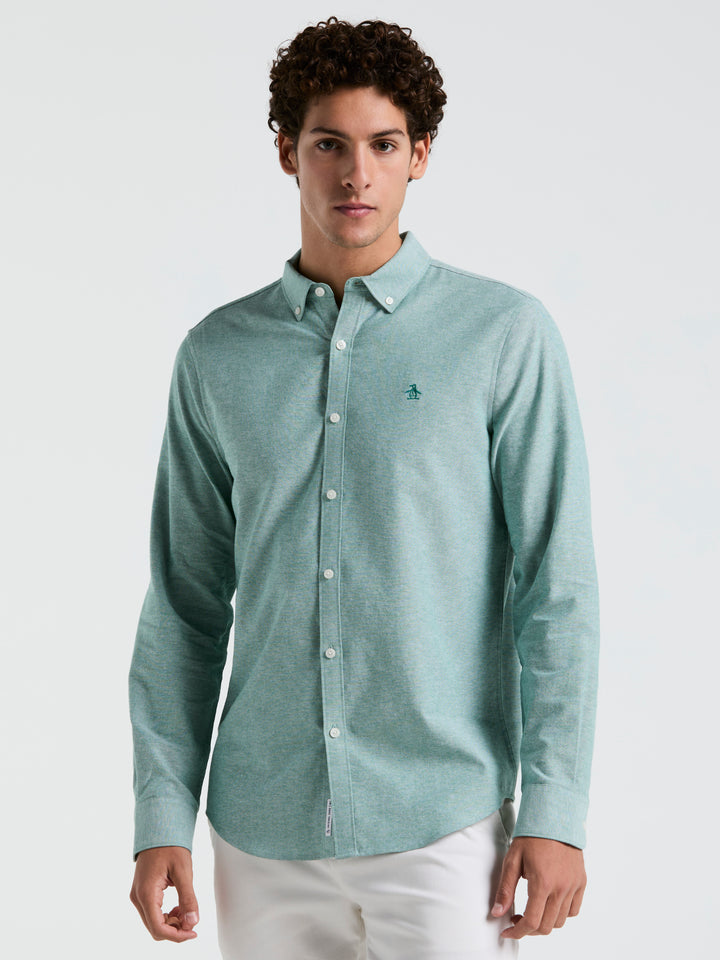 Oxford Long Sleeve Button-Down Shirt (Antique Green) 