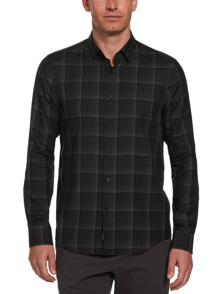 Twill Checkered Button Down Shirt (Night Owl) 
