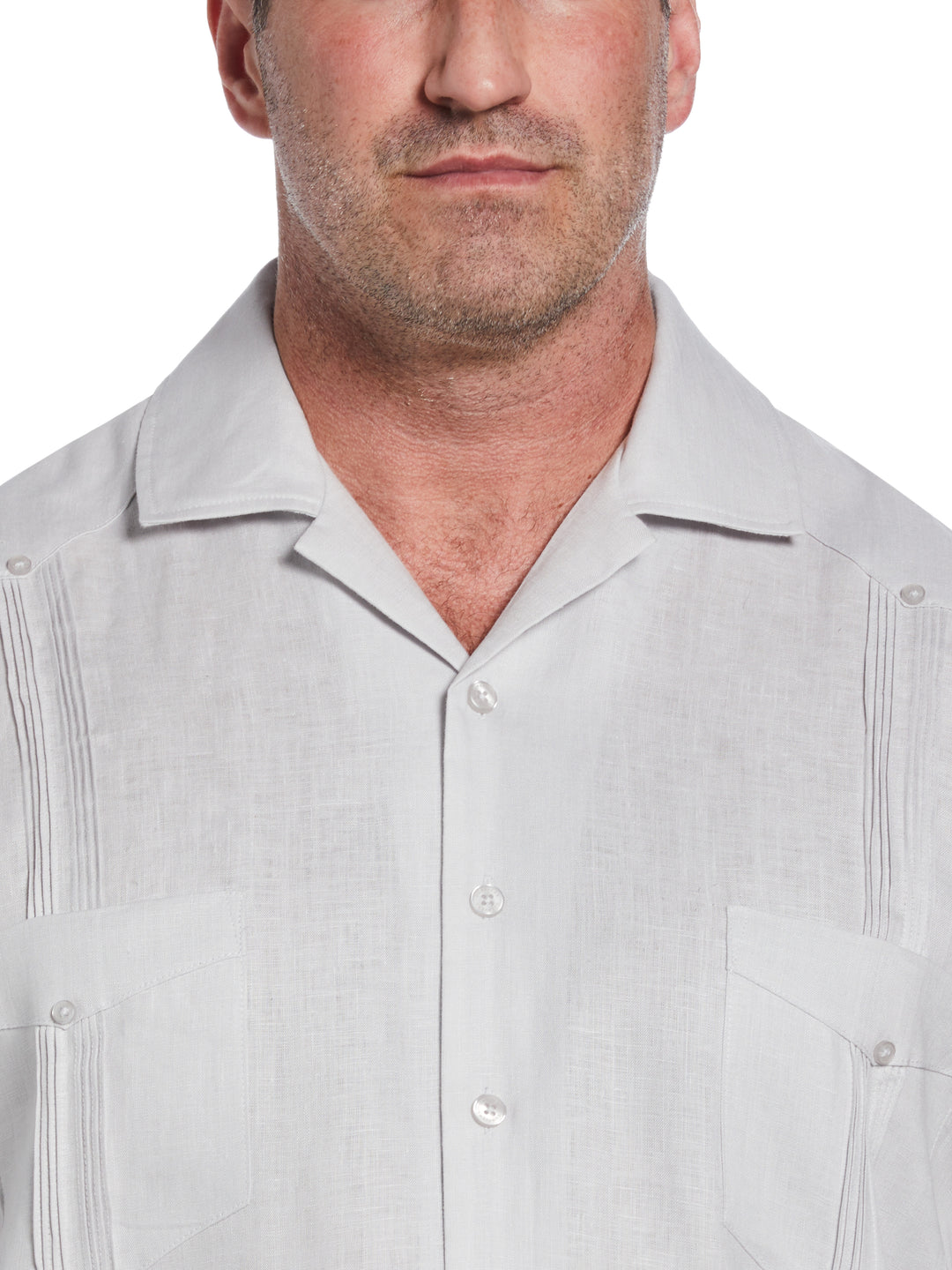 Linen Guayabera Shirt (Micro Chip) 