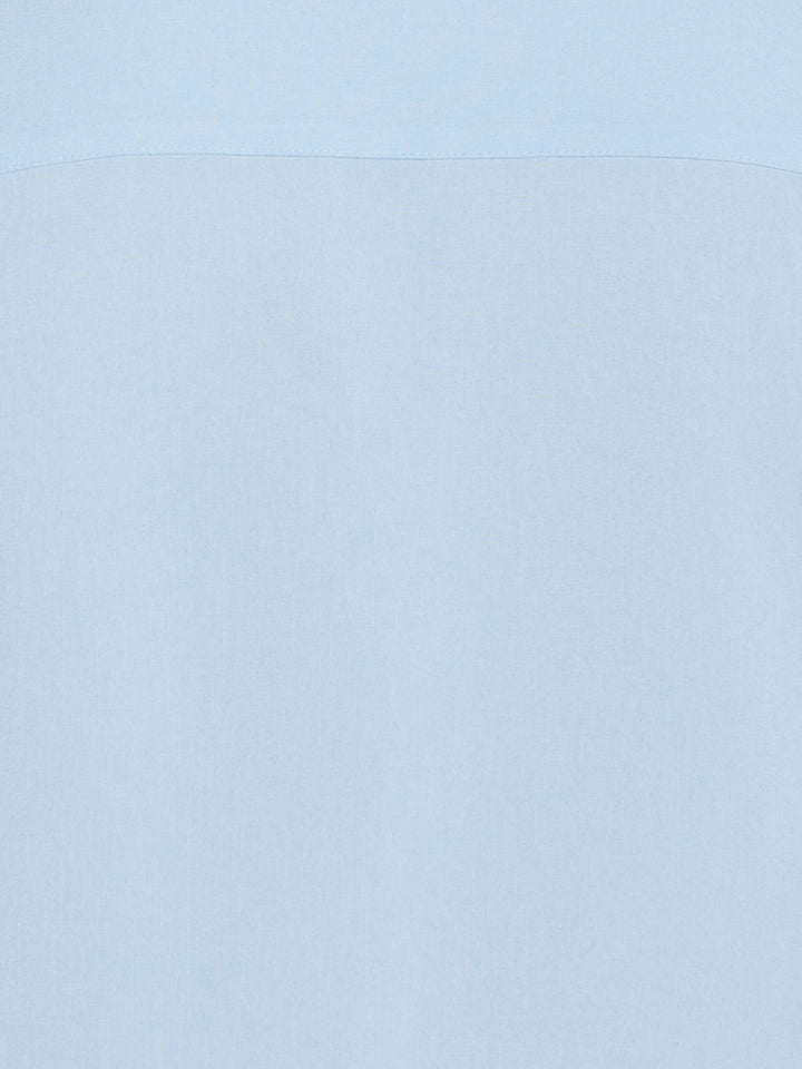 Big & Tall Two-Tone Cross Tuck Chambray Shirt (Cerulean) 