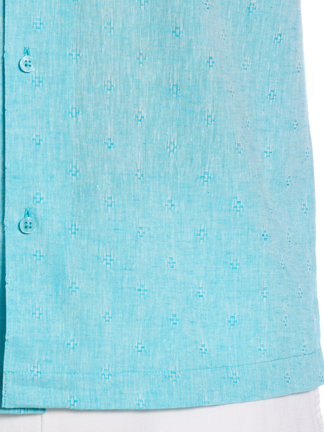 Linen Blend Diamond Dobby Print Shirt (Ceramic) 