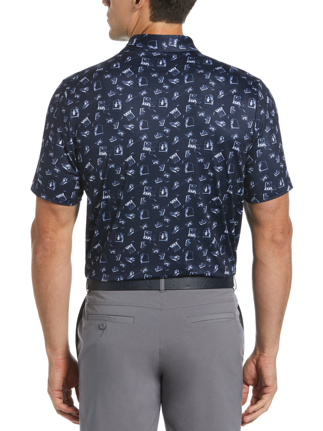 Retro Arcade Print Polo (Black Iris) 