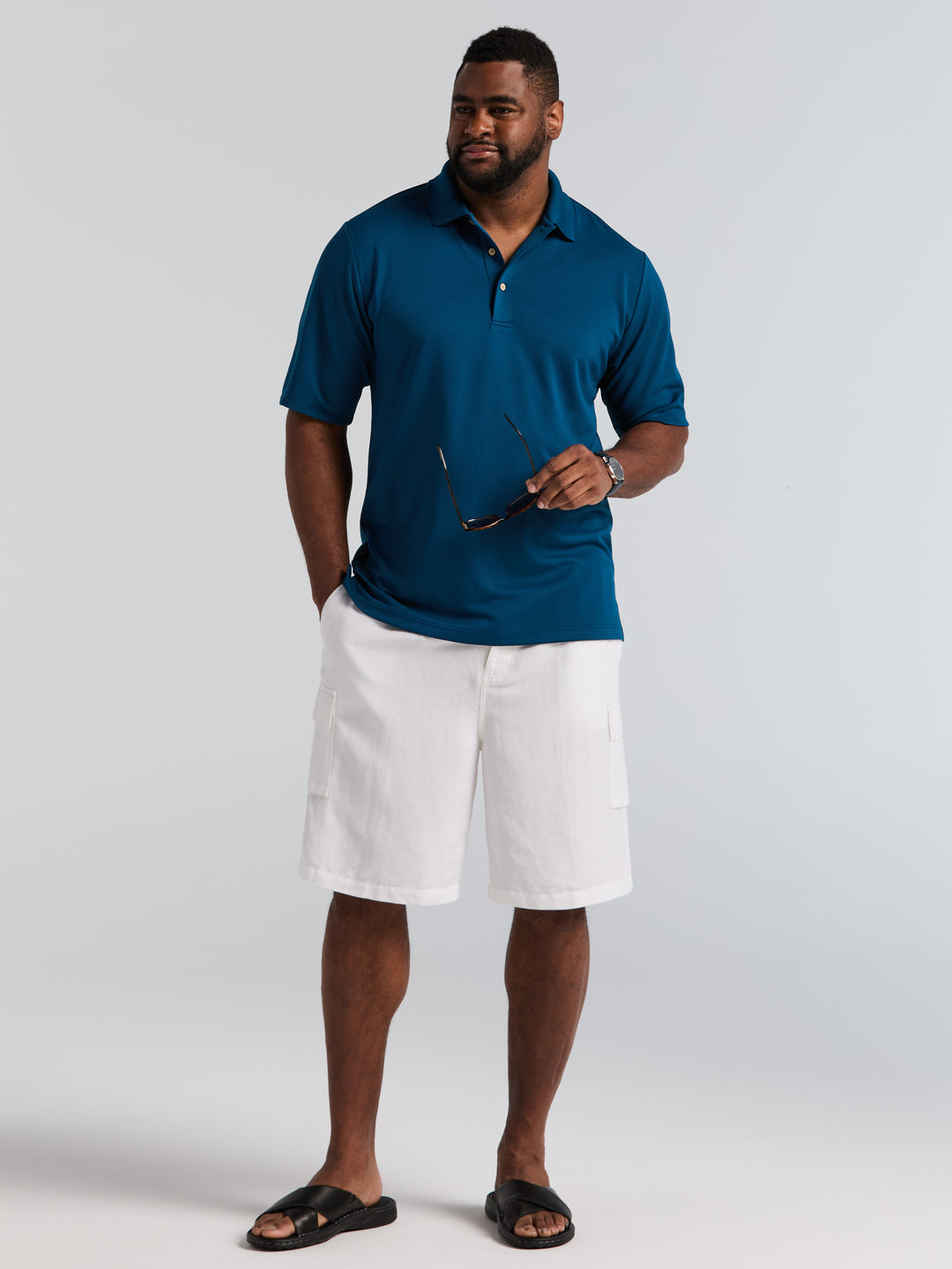 Big & Tall Ottoman Polo Shirt (Sailor Blue) 