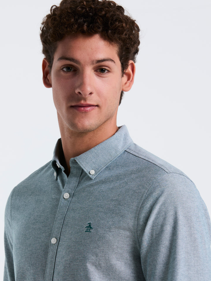 Oxford Long Sleeve Button-Down Shirt (June Bug) 