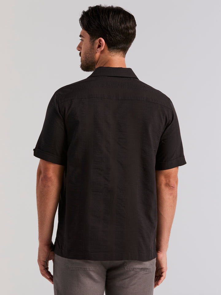 Seersucker Texture Shirt (Jet Black) 