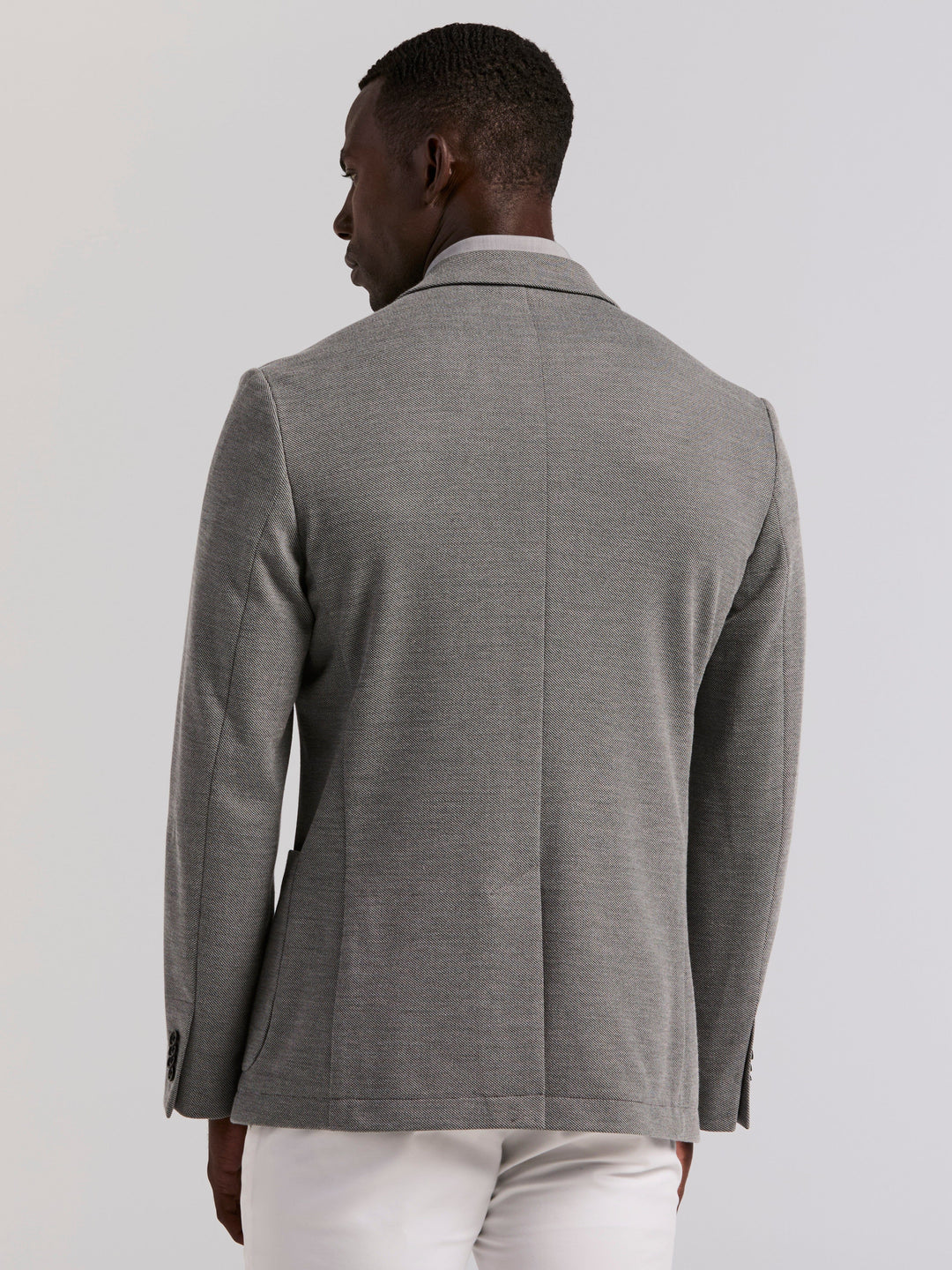 Slim Fit Unlined Textured Sport Jacket (Black) 