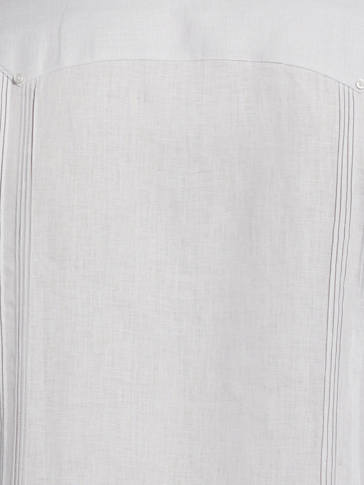 Big & Tall Linen Guayabera Shirt (Micro Chip) 