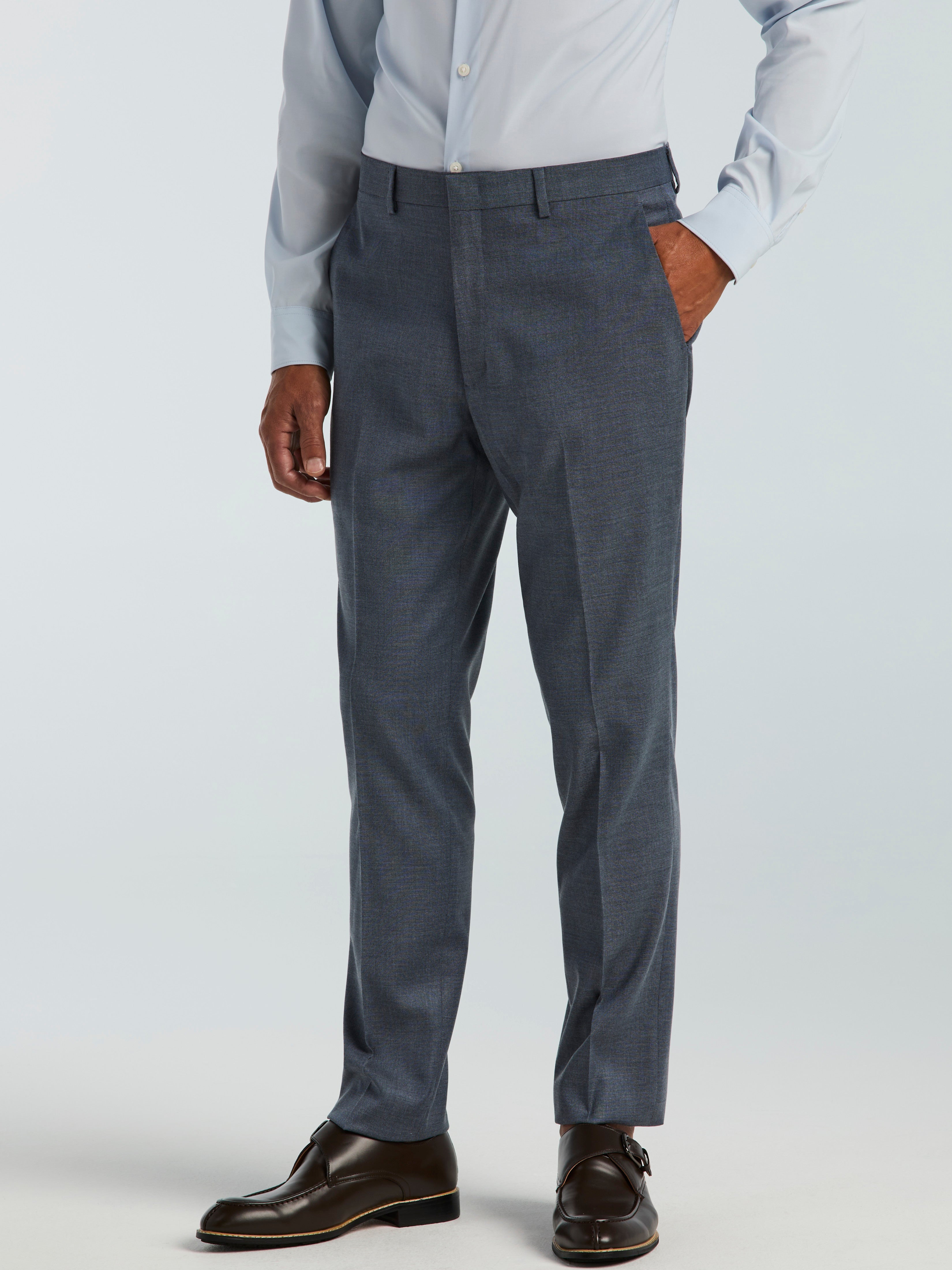 Skinny Fit Textured Suit Pant – Perry Ellis