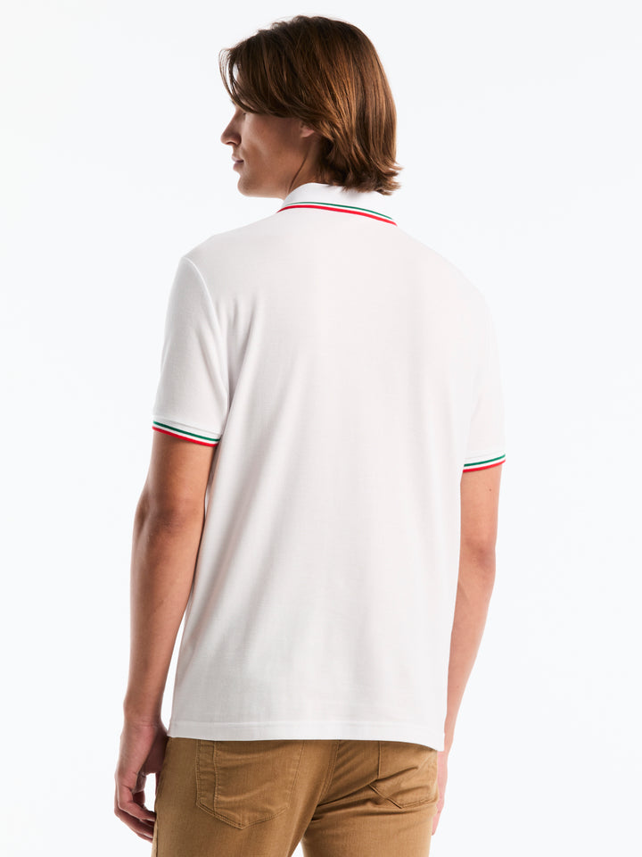 Pique Cotton Polo Shirt Mexico Edition (Bright White) 