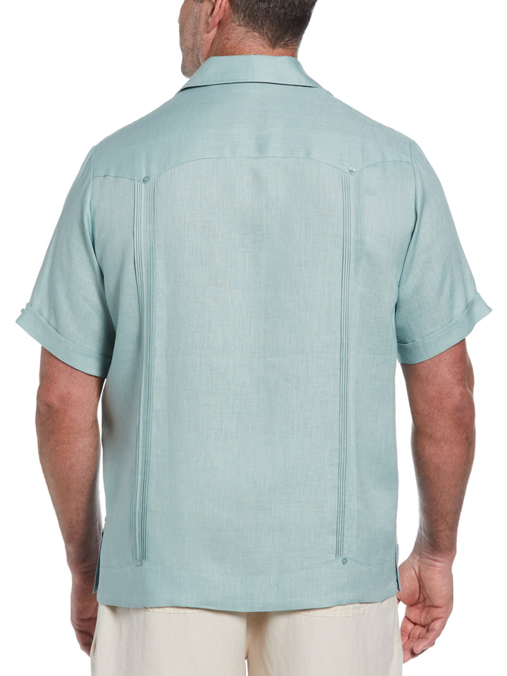 Linen Guayabera Shirt (Blue Surf) 