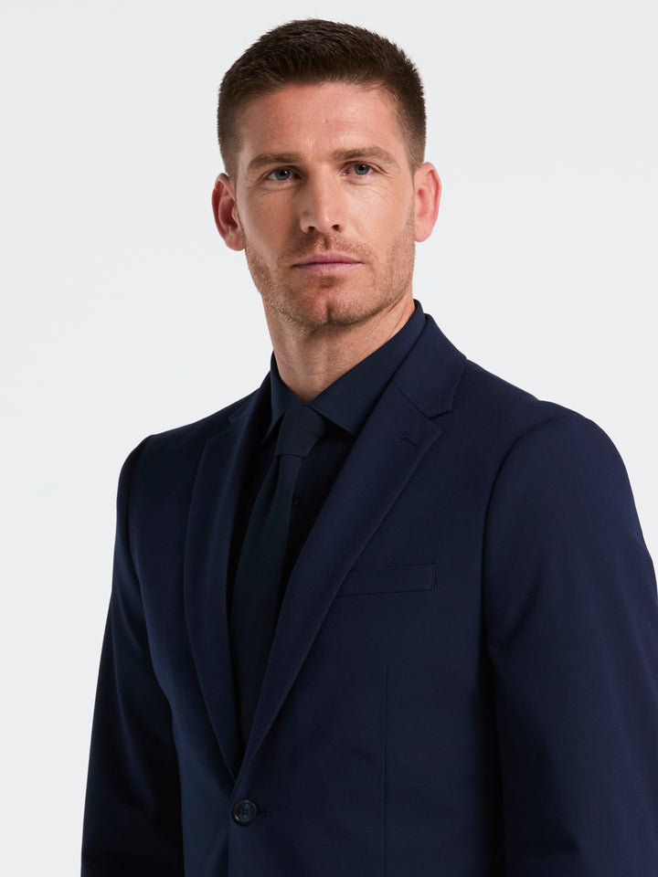 Dobby Louis Slim Fit Suit Jacket (Navy) 