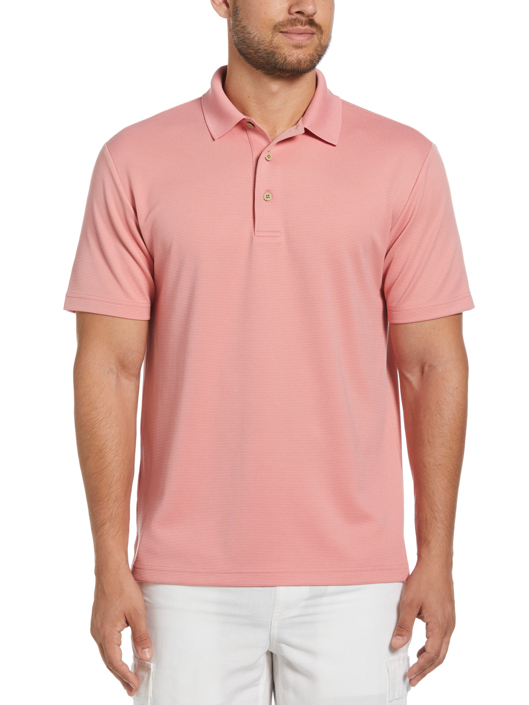 Wicking Ottoman Golf Polo Shirt (Brandied Apricot) 