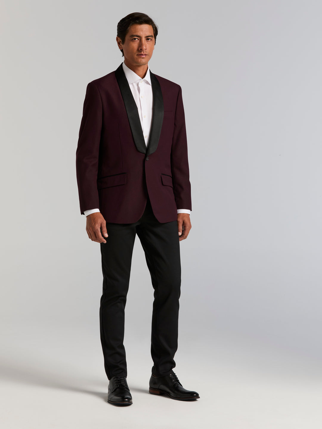 Slim Fit Tuxedo Jacket (Port) 
