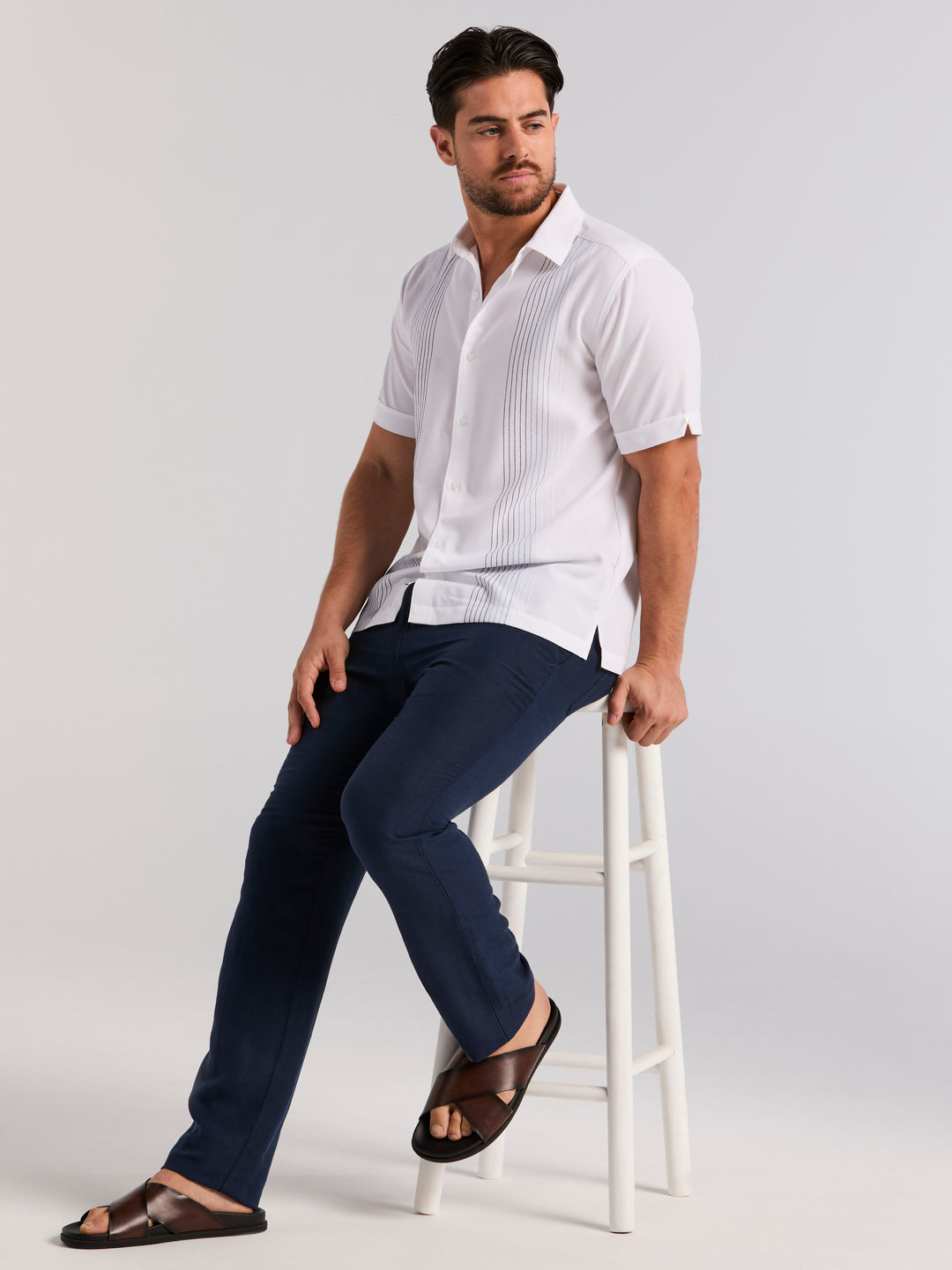 Ombre Texture Shirt (Brilliant White) 
