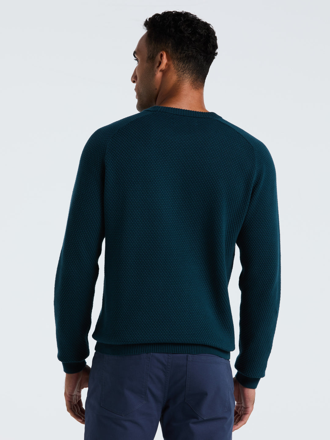 Cotton Bubble Stitch Sweater (Reflecting Pond) 